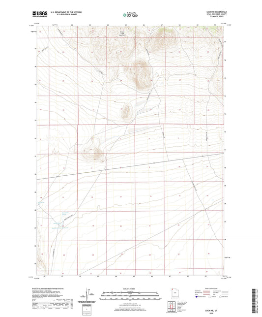 Lucin NE Utah US Topo Map Image