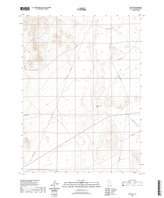 Lucin NW Utah US Topo Map Image