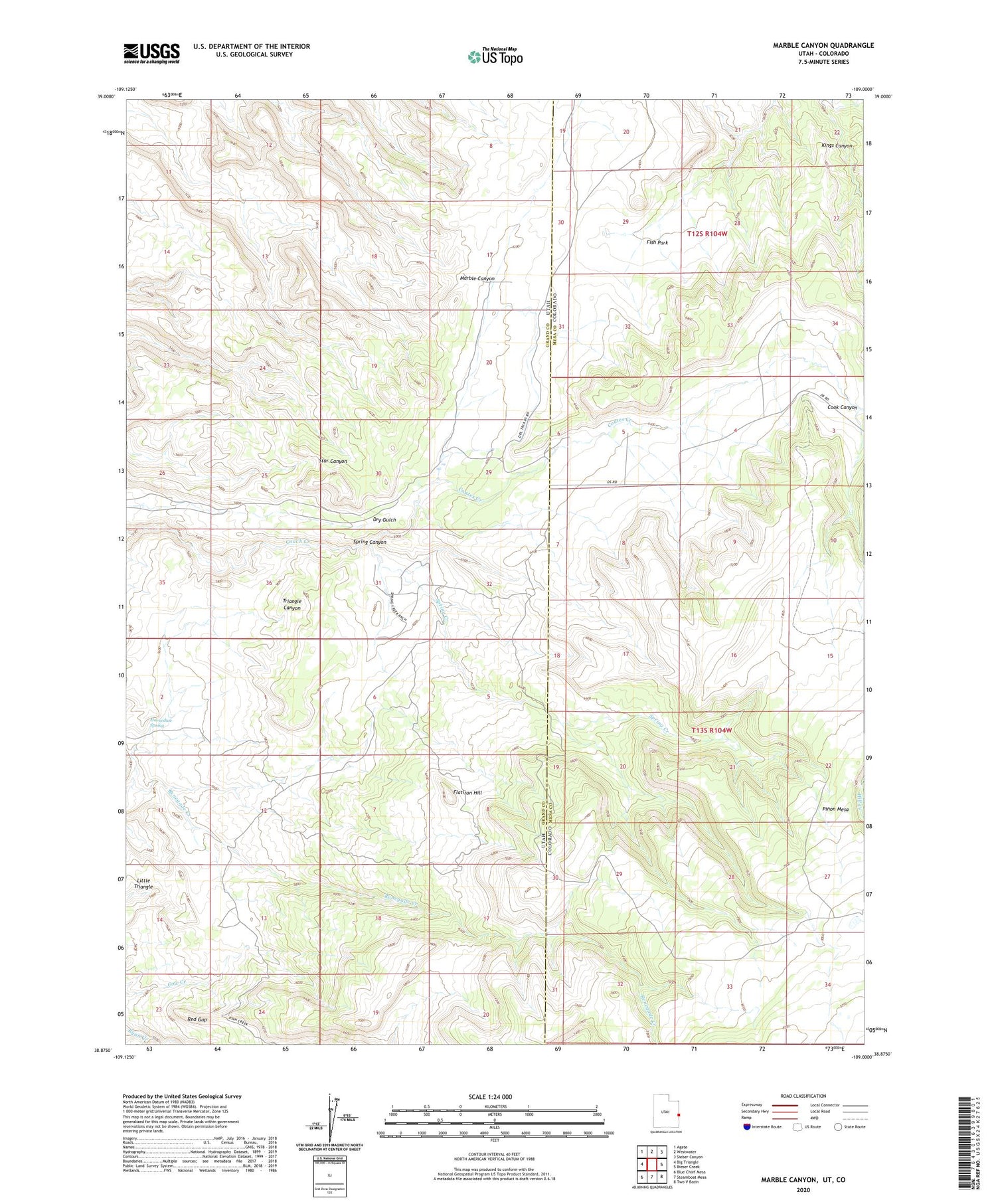 Marble Canyon Utah US Topo Map Image