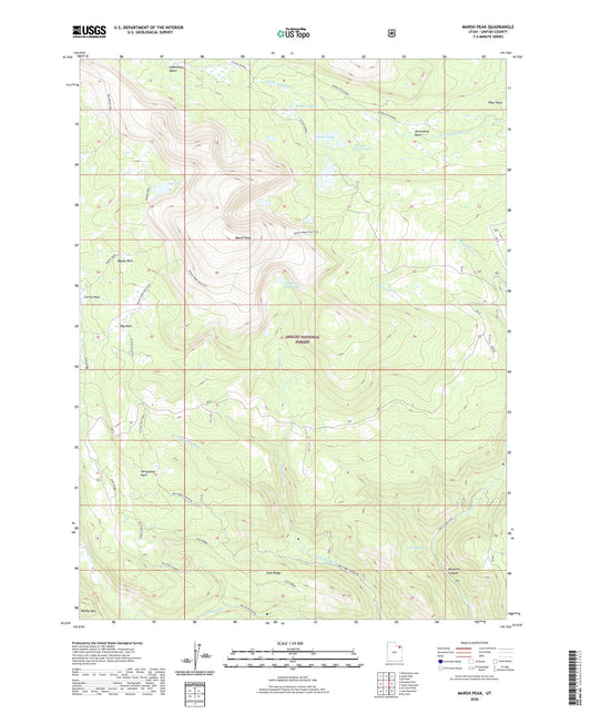 Marsh Peak Utah US Topo Map Image