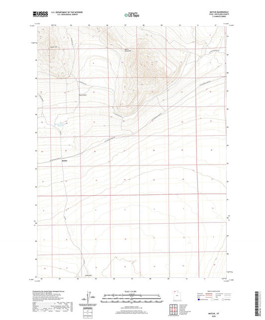 Matlin Utah US Topo Map Image
