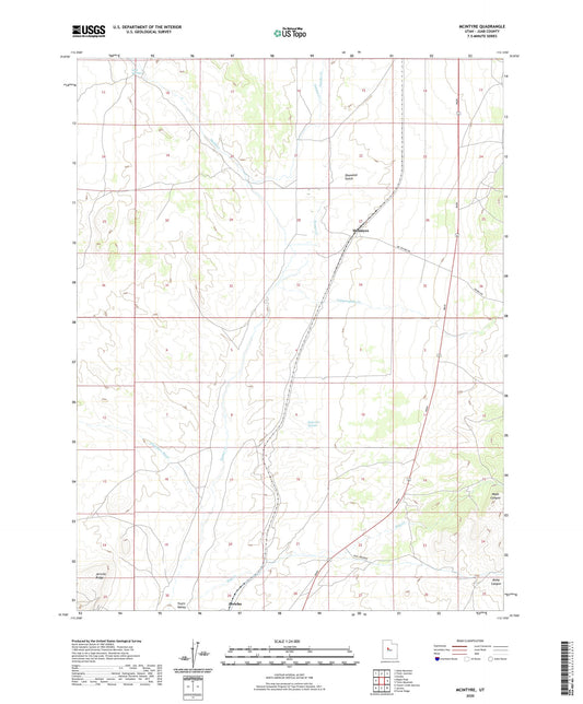 McIntyre Utah US Topo Map Image