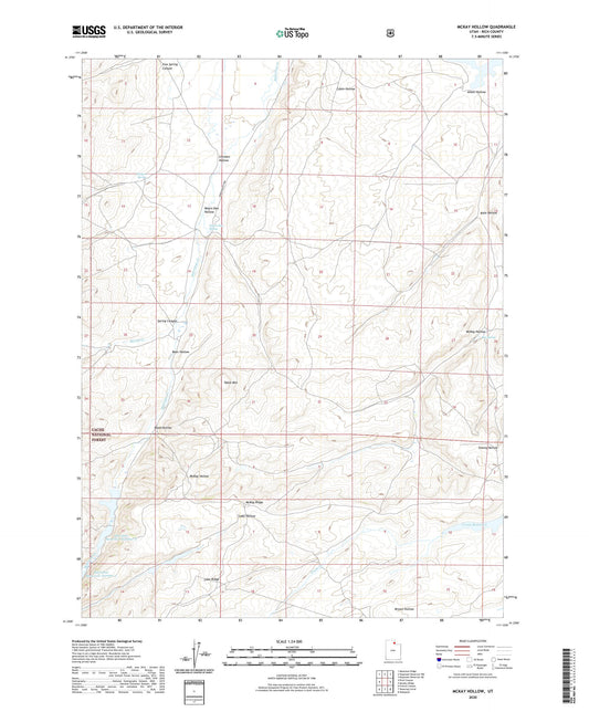 McKay Hollow Utah US Topo Map Image