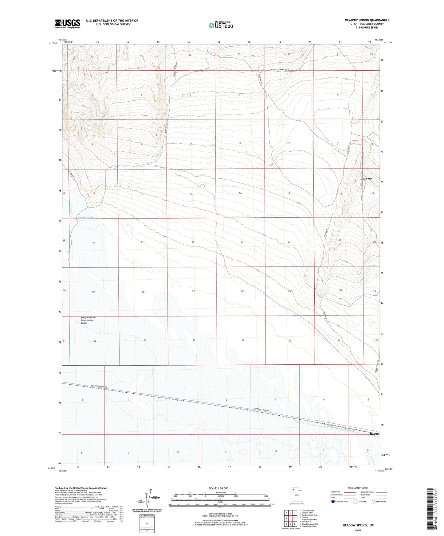 Meadow Spring Utah US Topo Map Image