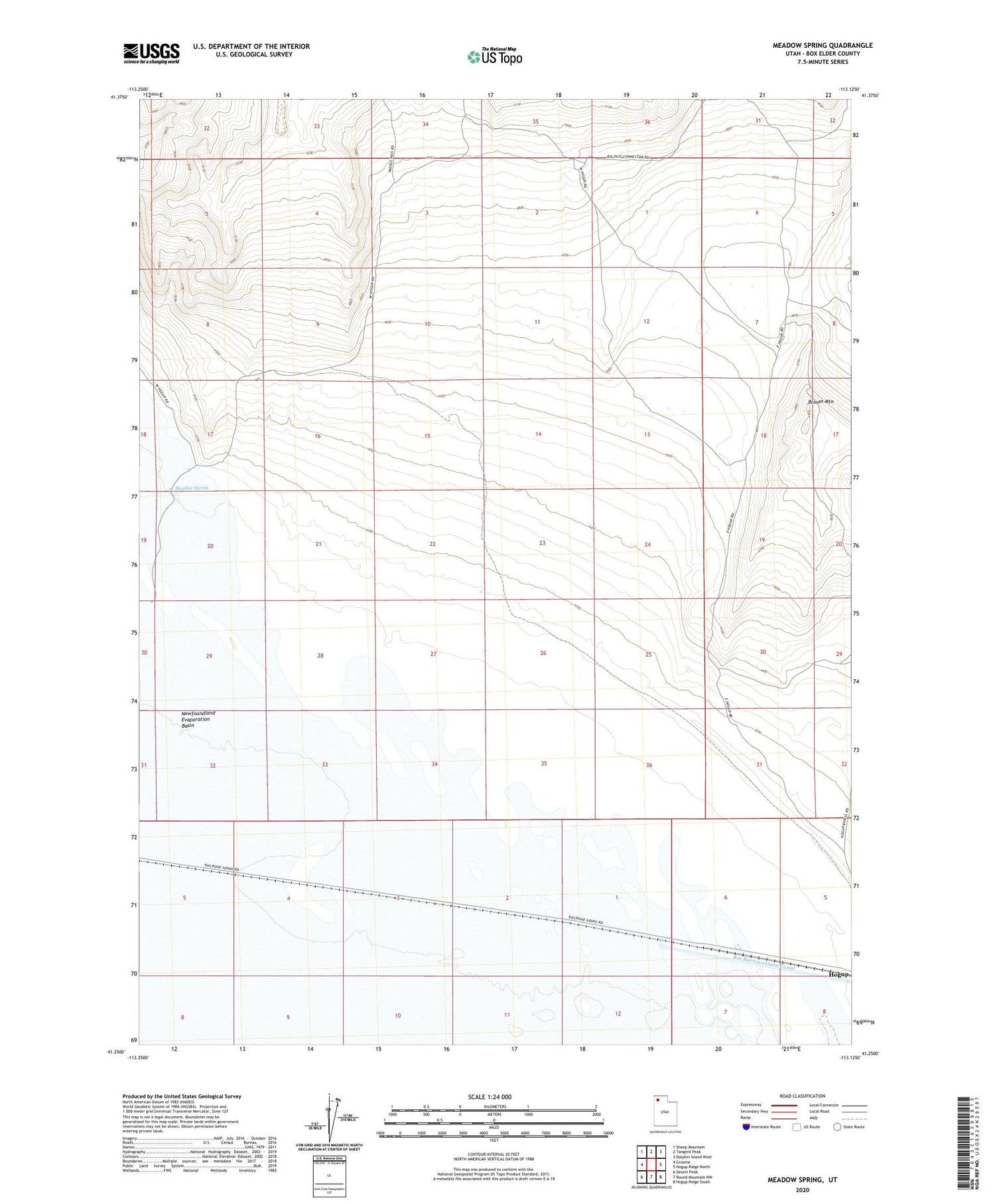 Meadow Spring Utah US Topo Map Image