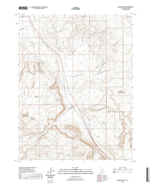 Merrimac Butte Utah US Topo Map Image