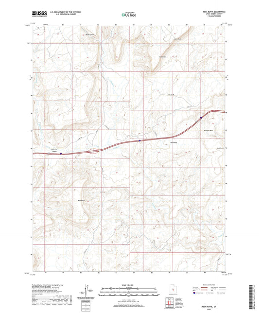 Mesa Butte Utah US Topo Map Image