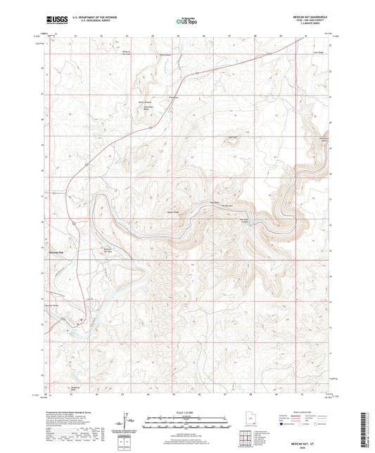 Mexican Hat Utah US Topo Map Image