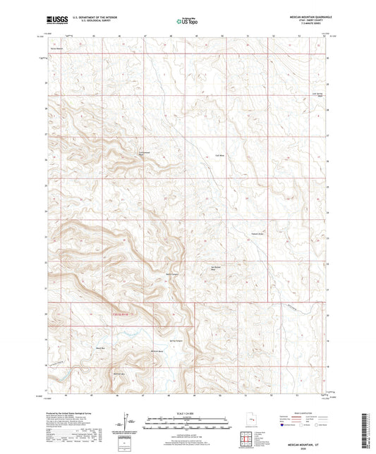 Mexican Mountain Utah US Topo Map Image