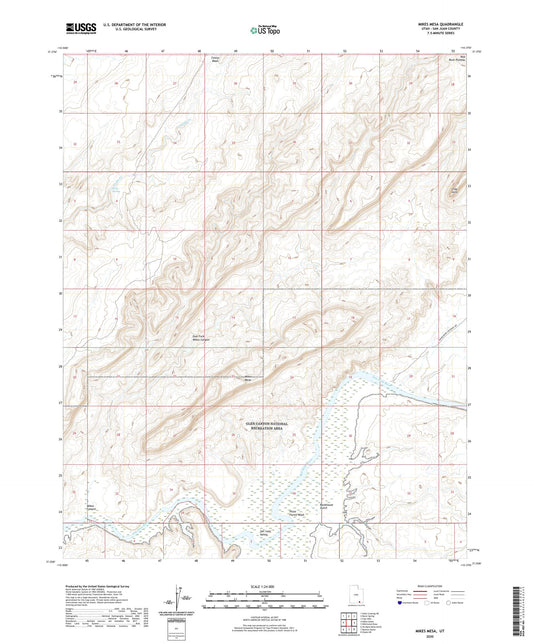 Mikes Mesa Utah US Topo Map Image