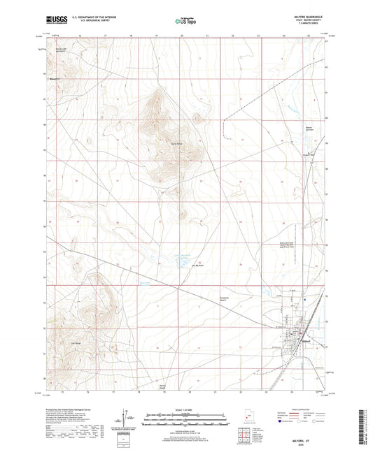 Milford Utah US Topo Map Image