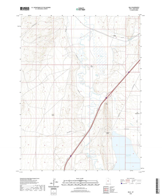 Mills Utah US Topo Map Image