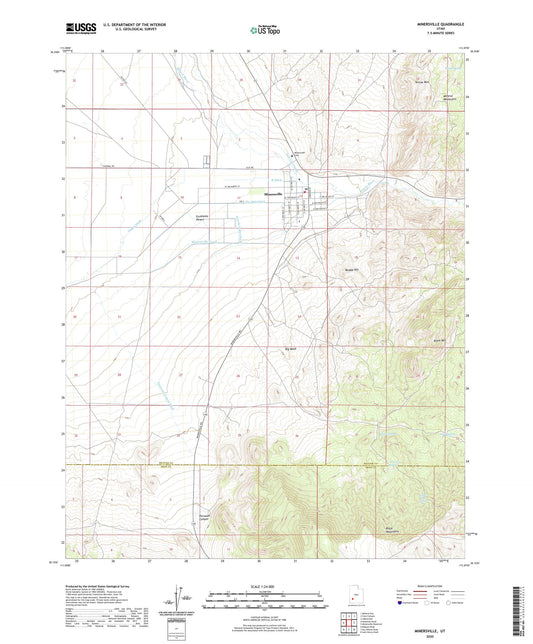 Minersville Utah US Topo Map Image