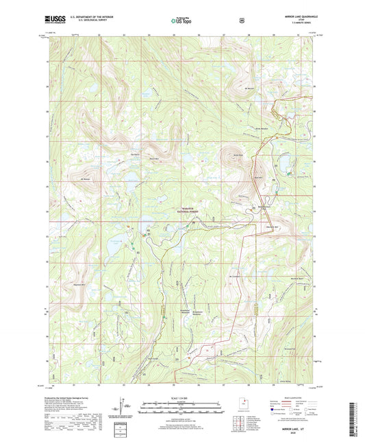 Mirror Lake Utah US Topo Map Image