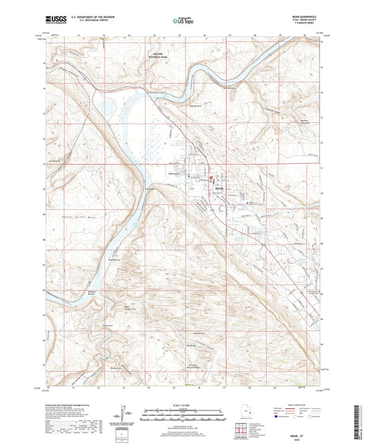 Moab Utah US Topo Map Image
