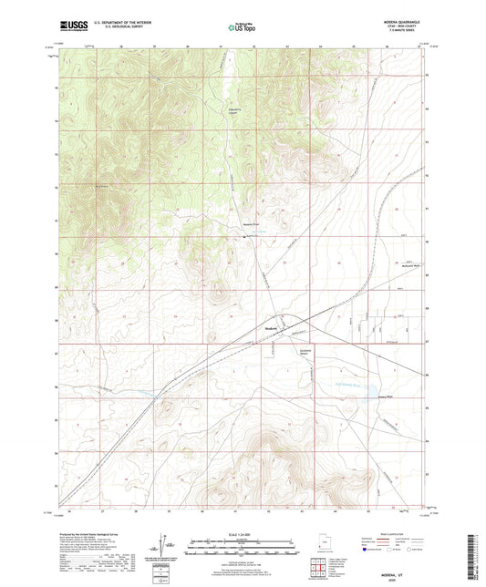 Modena Utah US Topo Map Image