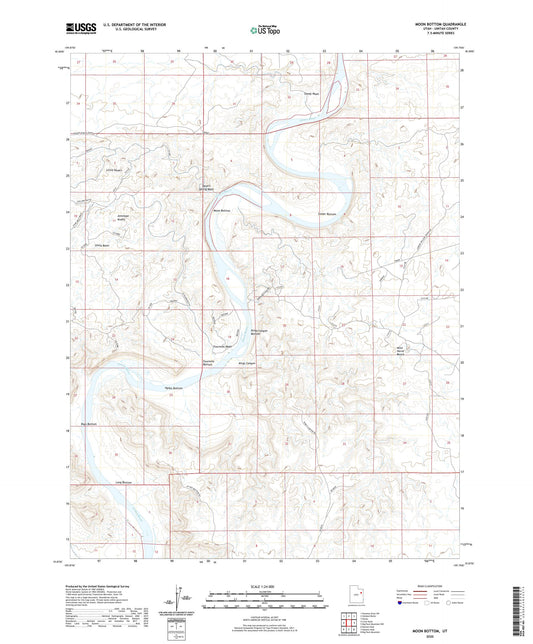 Moon Bottom Utah US Topo Map Image