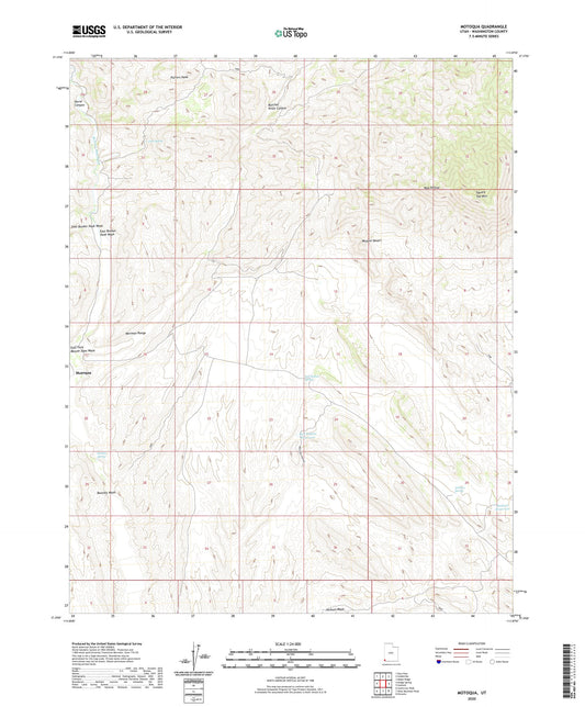 Motoqua Utah US Topo Map Image