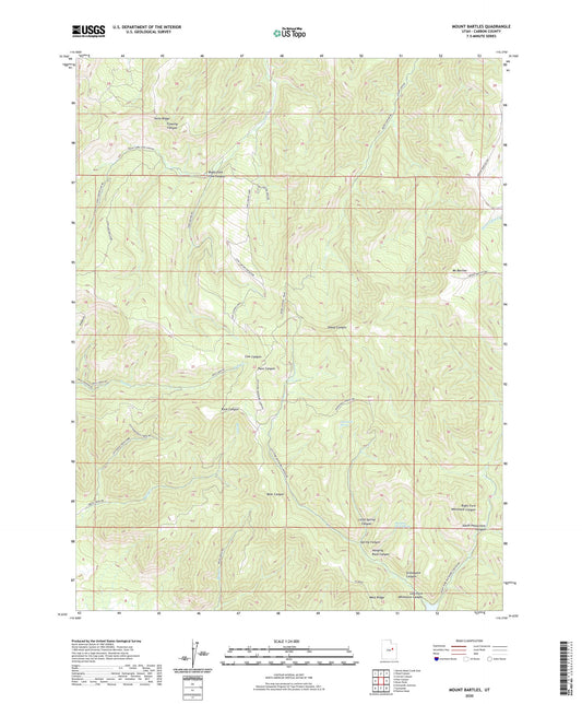 Mount Bartles Utah US Topo Map Image