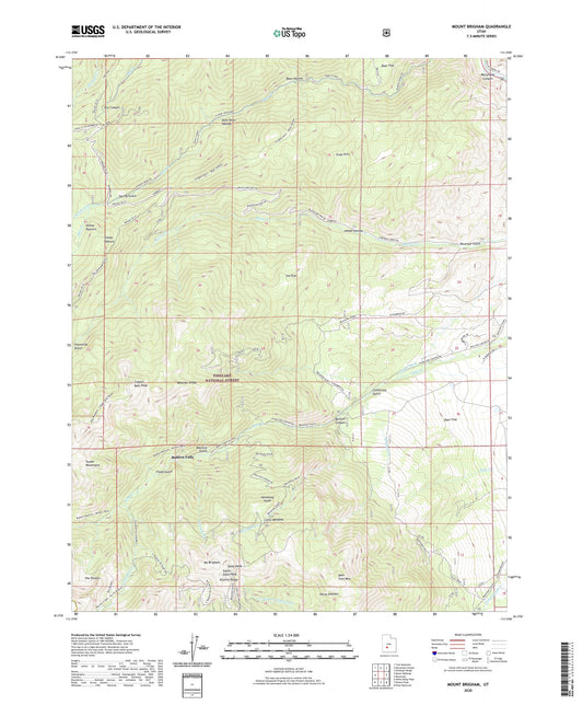 Mount Brigham Utah US Topo Map Image