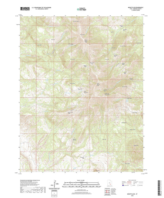 Mount Ellen Utah US Topo Map Image