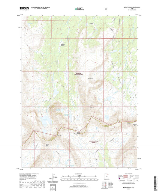 Mount Powell Utah US Topo Map Image