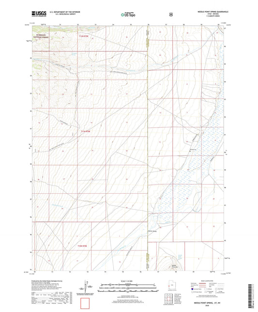 Needle Point Spring Utah US Topo Map Image