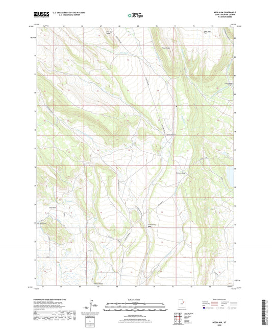 Neola NW Utah US Topo Map Image