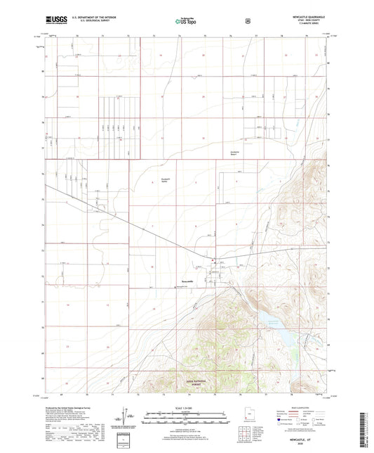 Newcastle Utah US Topo Map Image