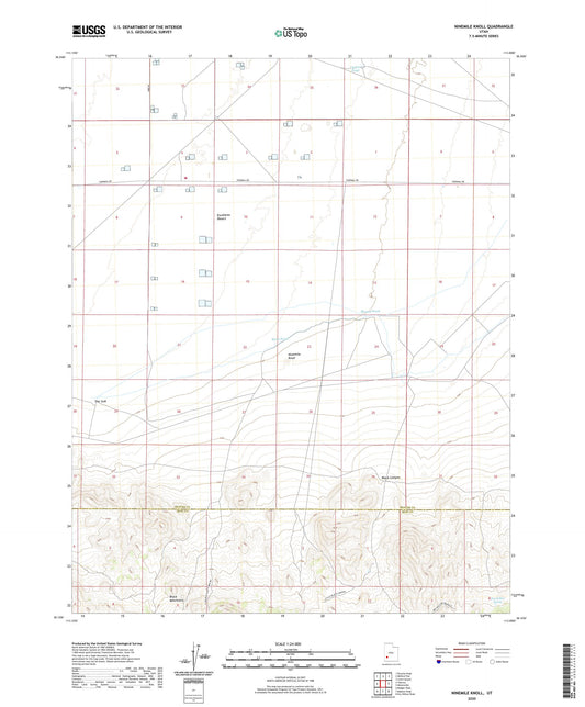Ninemile Knoll Utah US Topo Map Image