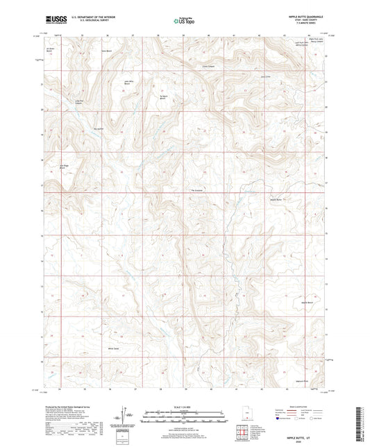 Nipple Butte Utah US Topo Map Image
