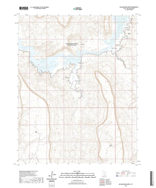 No Mans Mesa North Utah US Topo Map Image