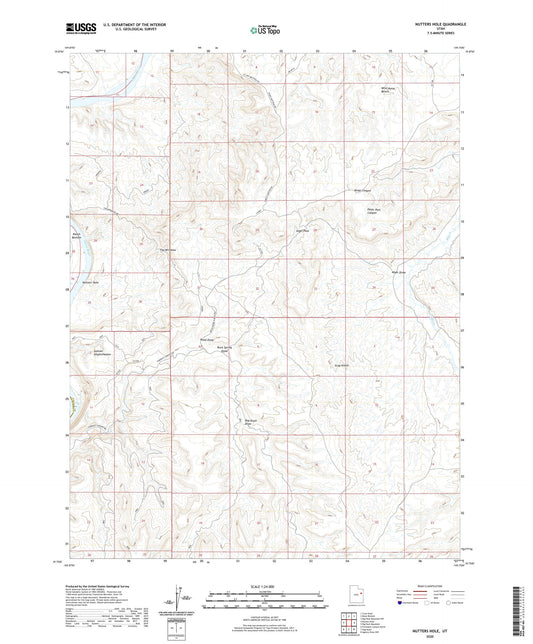 Nutters Hole Utah US Topo Map Image
