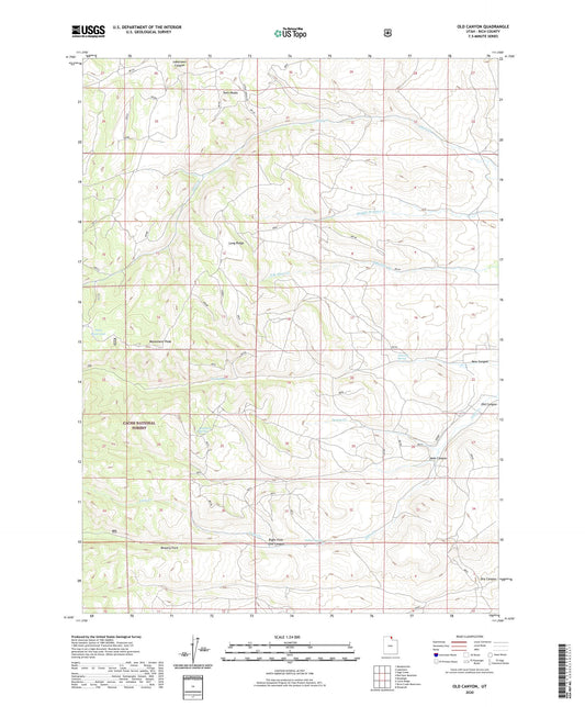 Old Canyon Utah US Topo Map Image