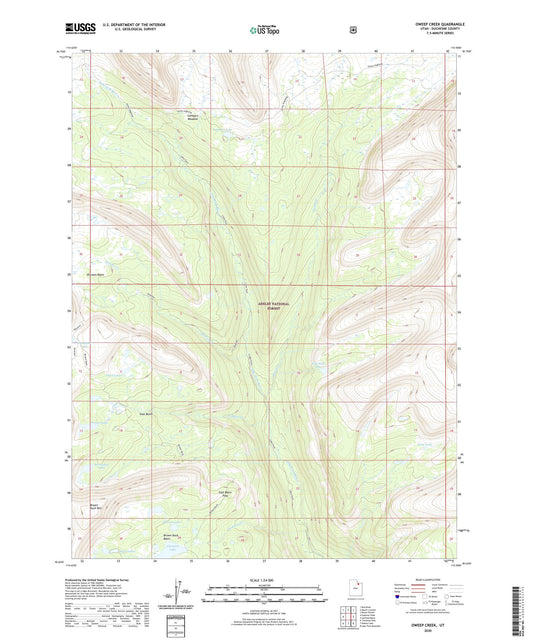 Oweep Creek Utah US Topo Map Image