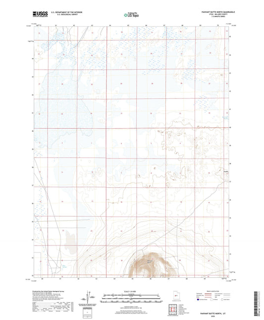 Pahvant Butte North Utah US Topo Map Image