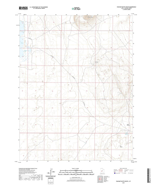 Pahvant Butte South Utah US Topo Map Image