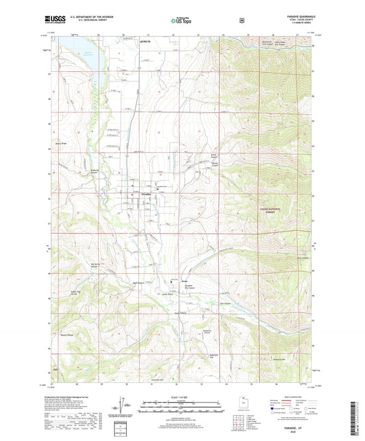 Paradise Utah US Topo Map Image