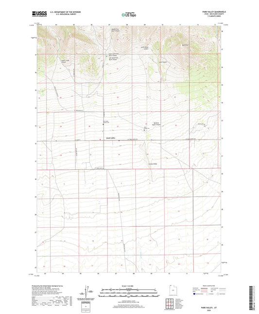 Park Valley Utah US Topo Map Image