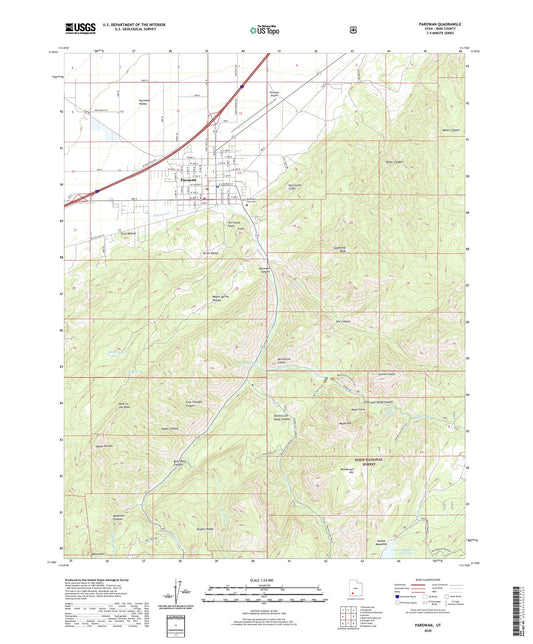 Parowan Utah US Topo Map Image
