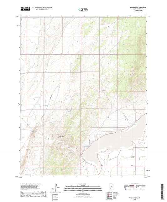 Parowan Gap Utah US Topo Map Image