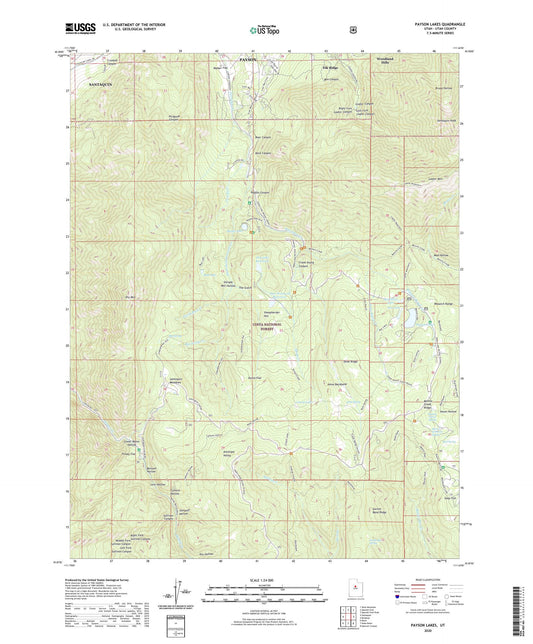 Payson Lakes Utah US Topo Map Image