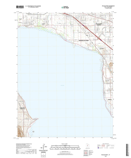Pelican Point Utah US Topo Map Image