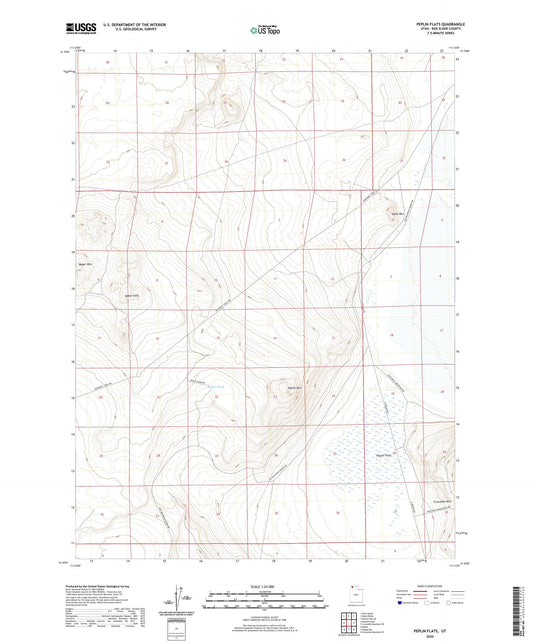 Peplin Flats Utah US Topo Map Image