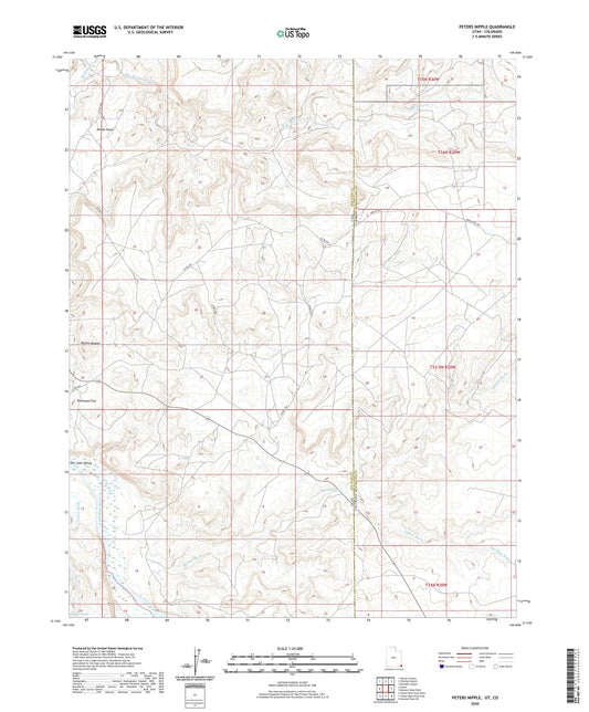 Peters Nipple Utah US Topo Map Image