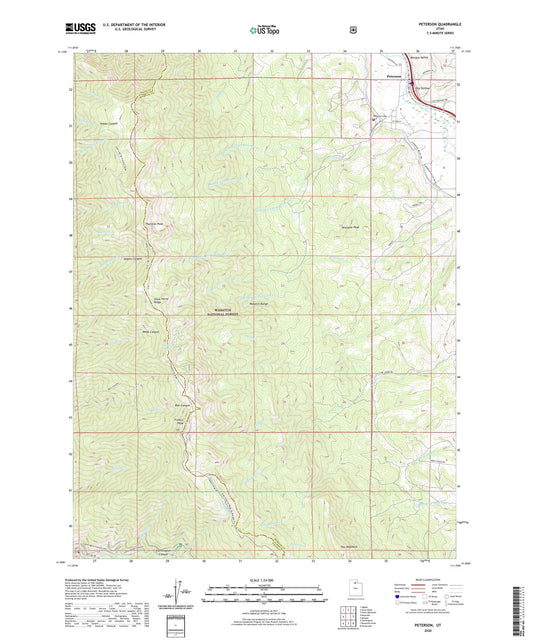 Peterson Utah US Topo Map Image