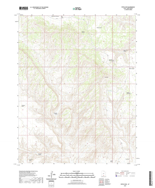 Petes Cove Utah US Topo Map Image