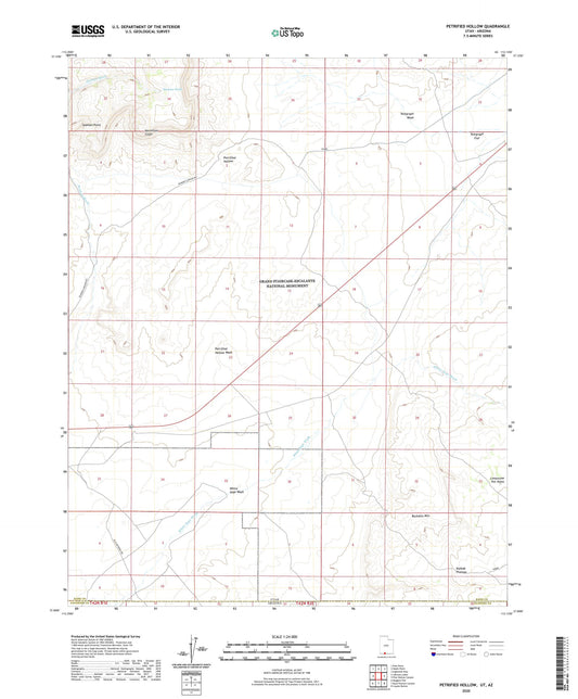 Petrified Hollow Utah US Topo Map Image