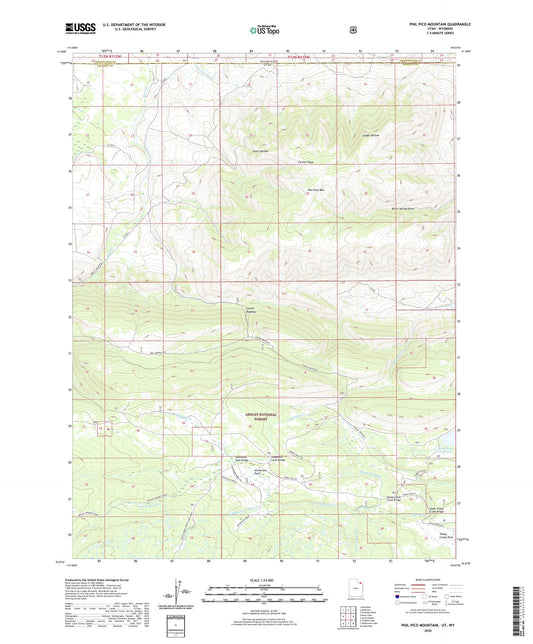 Phil Pico Mountain Utah US Topo Map Image