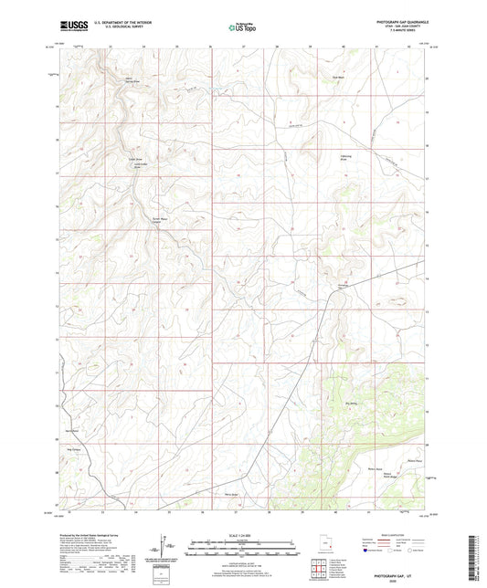 Photograph Gap Utah US Topo Map Image